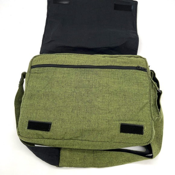 Multi pocket Cotton Embroidered Laptop Messenger Bag - Picture 10 of 15